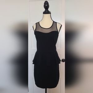 Black peplum dress